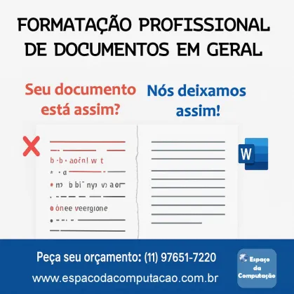 Recuperamos a Formatação do seu Documento no Word ou Excel