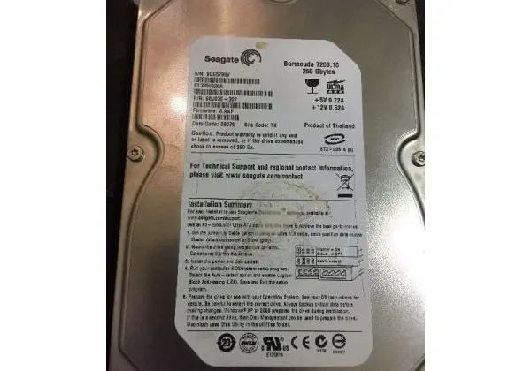 Hd 250GB Ide Raridade Funcionando perfeitamente