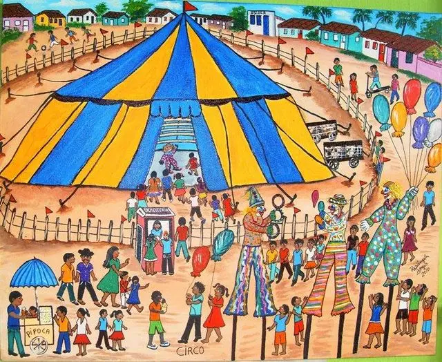 ROSANGELA BORGES TEMA O CIRCO MEDIDA 50X40 A.S.T