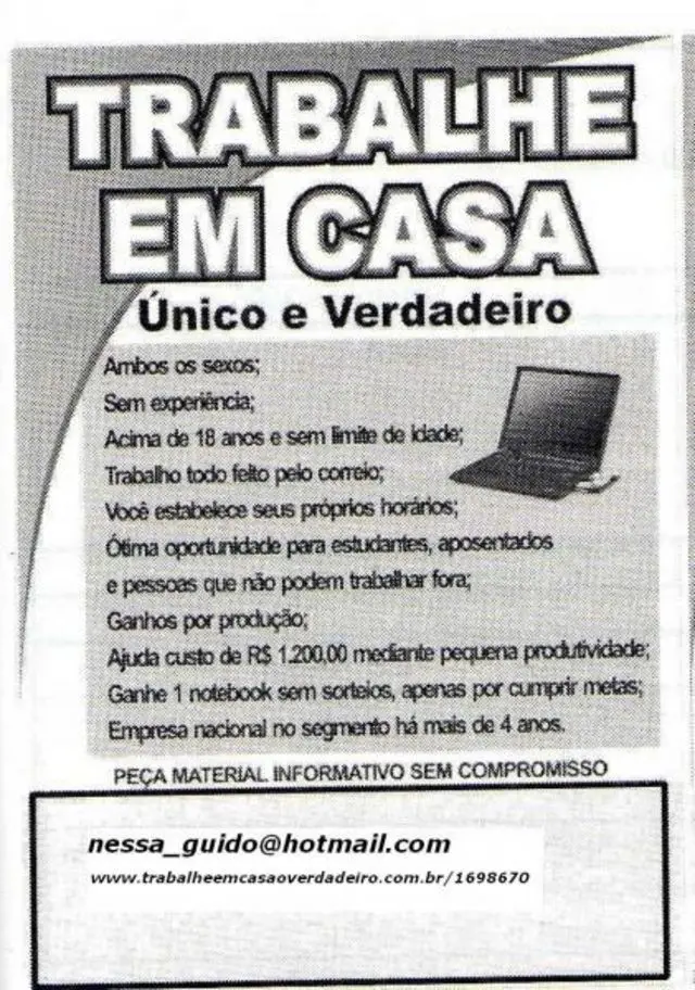Trabalhe respondendo emails