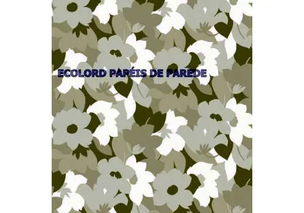 Papel de Parede Vinílico Metrópole - Floral Estilizado 3D