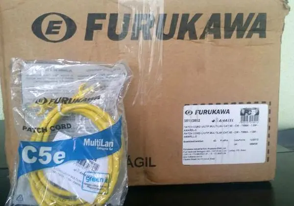 Caixa com 39 patch cord furukawa 1, 5m