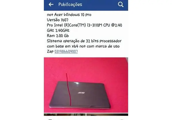 Notebook. Acer