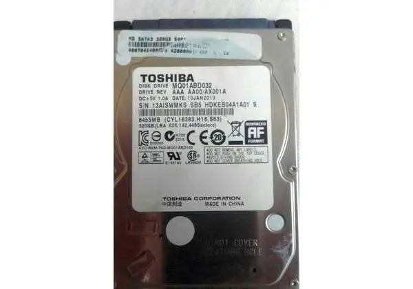 HD de notebook 320 gigas