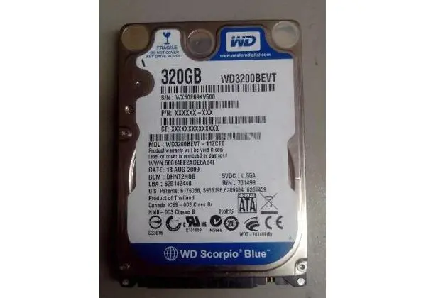 Hd Notebook 320Gb Western Digital 01 ano de garantia