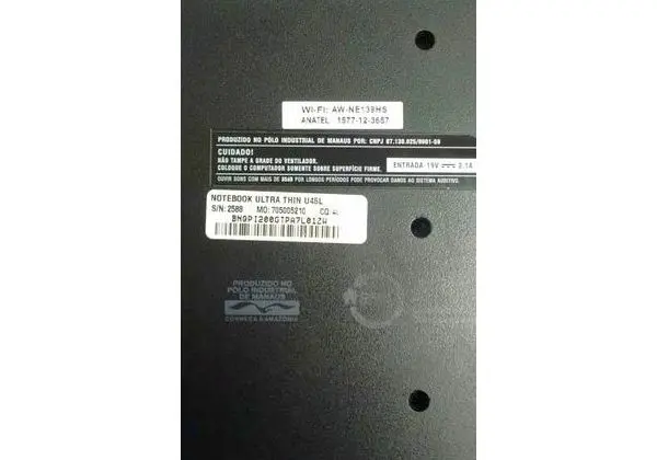 Carcaça do notebook CCE Win ultra thin U45L