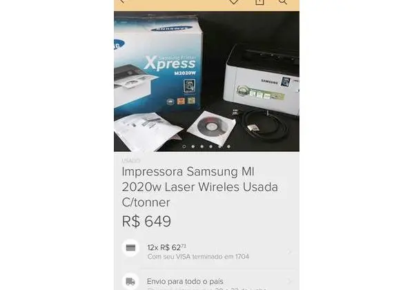 Vendo impressora semi nova