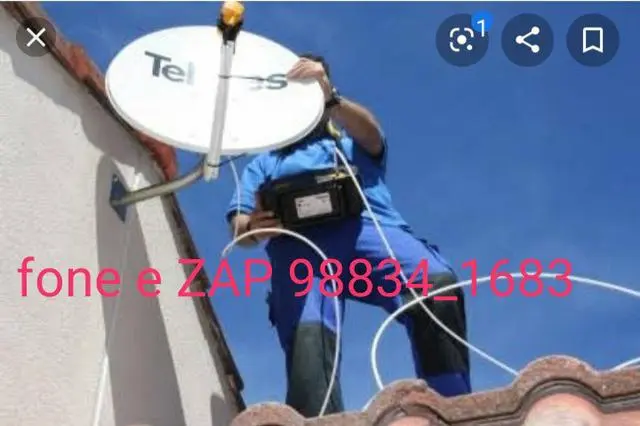 Instalação e apontamento de antenas e receptores