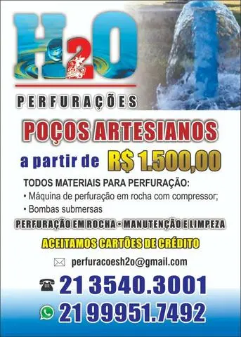 Poço artesiano a partir de R$1500