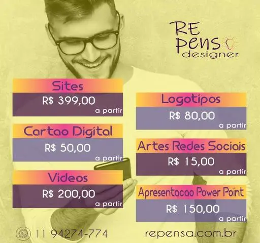 Criação de Sites - R$ 399, 00