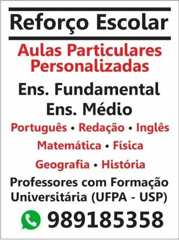 Reforço Escolar - Aulas Particulares