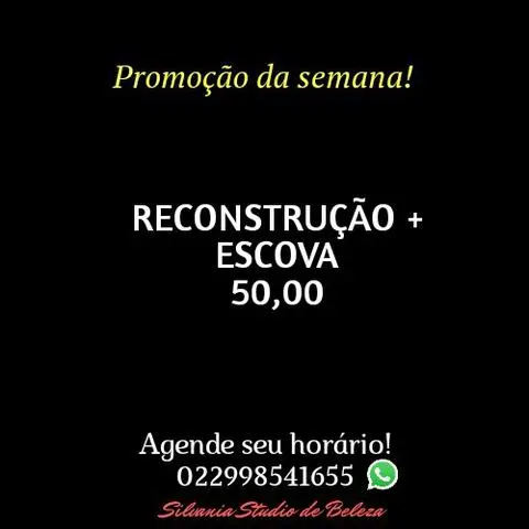 Promoção Silvania Stúdio de Beleza