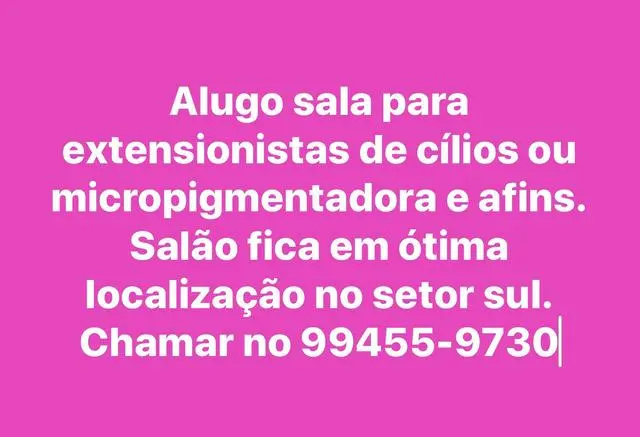 Alugo sala pra micropigmentador ou extensionistas