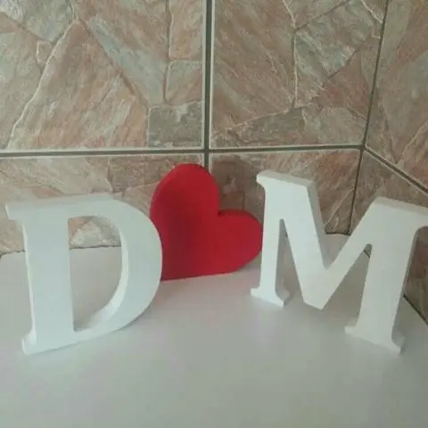 Letras 3d para decoração;