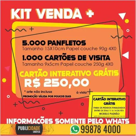 Cartões de visita e panfletos