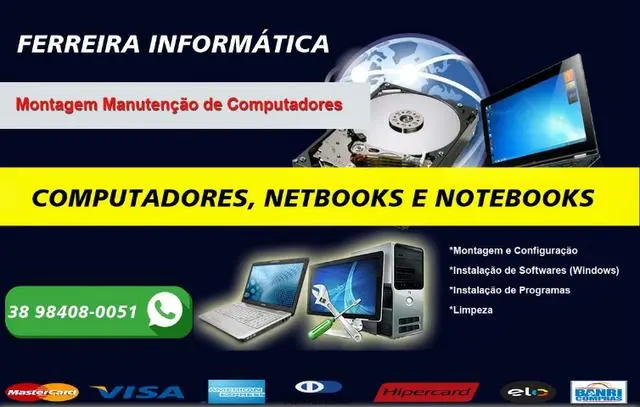 Manutenção e formatação de computadores