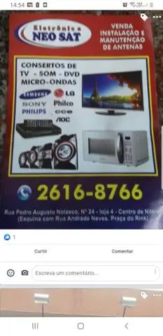 Conserto de TV, dvd, som, micro-ondas