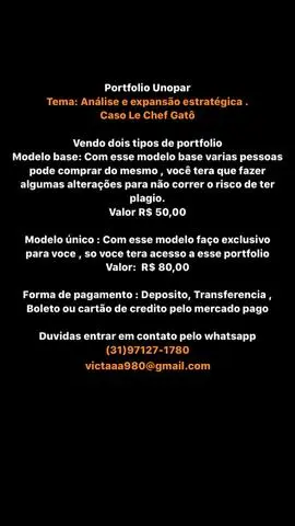 Portfolio Unopar Le chef gatô