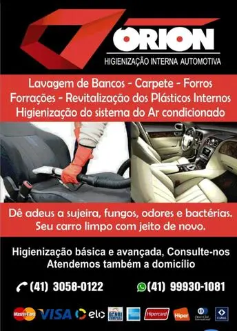 Higienização interna automotiva