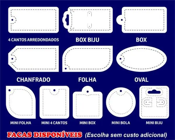 Tags, Vários formatos e acabamentos