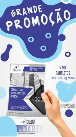Panfletos em promoção