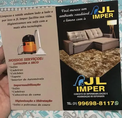 Impermeabilização e higienização de estofados