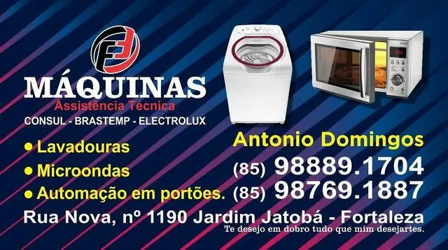 Ff máquinas Assistência técnica em lavadoura e microondas e Automação em portões