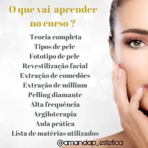 Curso limpeza de pele 21 de março de 2020 Horário: 9:00 às 17:00
