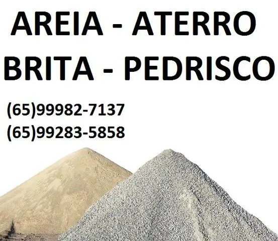Aterro Areia, Brita 1 e 2 - VG e Cba