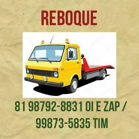 Reboque guincho socorro