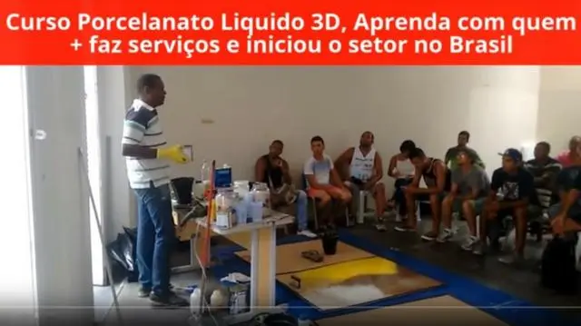 Curso presencial de porcelanato liquido com estagio em obra em rio de janeiro