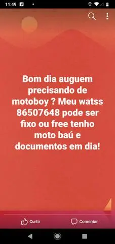 Sou motoboy