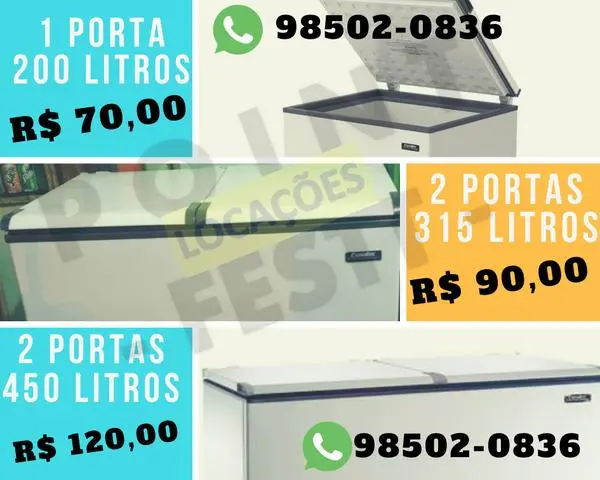 ALUGUEL de freezer festas eventos