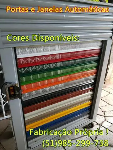 Portas de Aço Tipo Cortina de Enrolar Automática Fábrica Porto Alegre