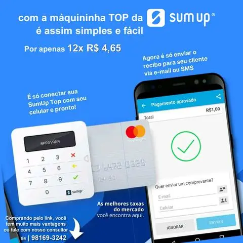 Receba cartão de crédito ou débito no seu estabelecimento ou serviços
