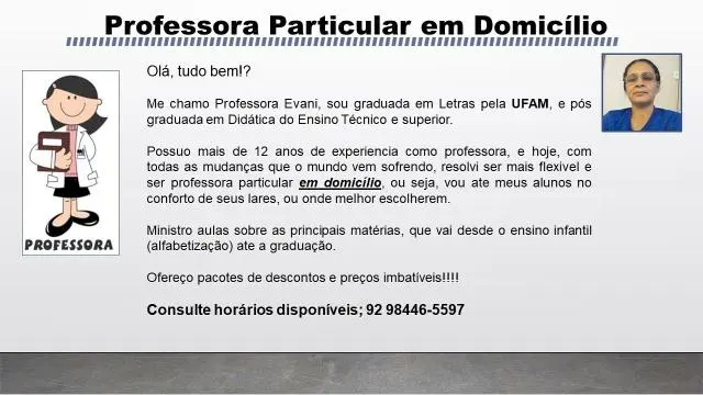 Professora a Domicílio