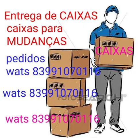 Entregas de caixas para mudanças a domicílio