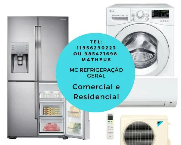 Conserto de geladeira e máquina de lavar