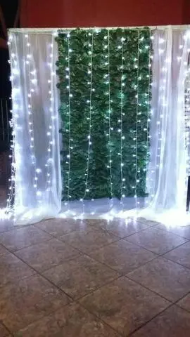 Aluguel de cortina de led e cortinas voal