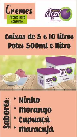Açaí / morangos / polpa de frutas