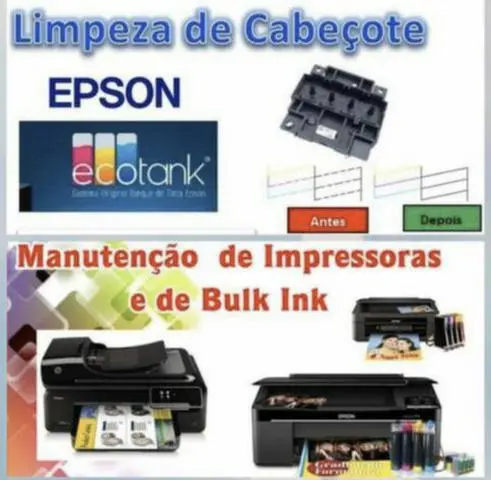Reset e manutenção e epson