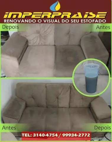 Renove seu estofado limpeza a seco higienização lavagem e impermeabilização