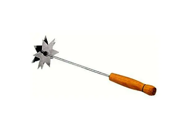 Cortador Amassador Batedor De Feijão C/ Rosca Aço Inox Cb Madeira