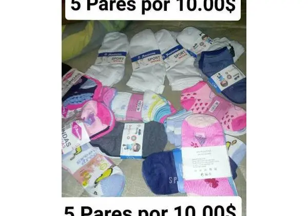 5 pares de meias