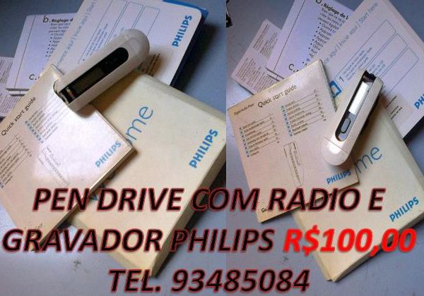 Pen Drive com Radio e Gravador Philips