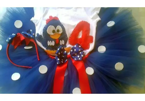 Fantasia da Galinha Pintadinha de tutu tule