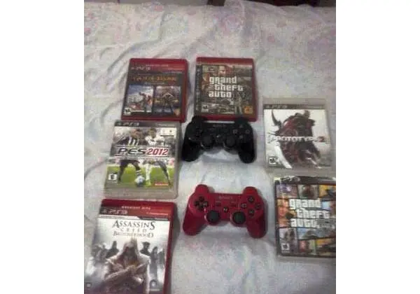 Ps3 6 jogos 2 controle