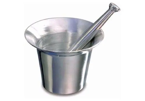Pilão Aluminio Fundido P/ Tempero, socador De Alho, almofariz