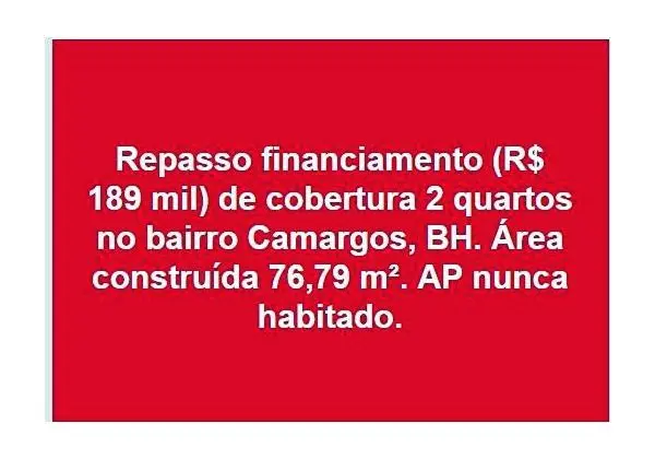Cobertura 2 quartos, bairro Camargos BH