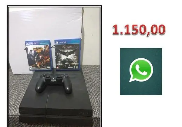 Ps4 fat modelo 1215a 1 controle 2 jogos